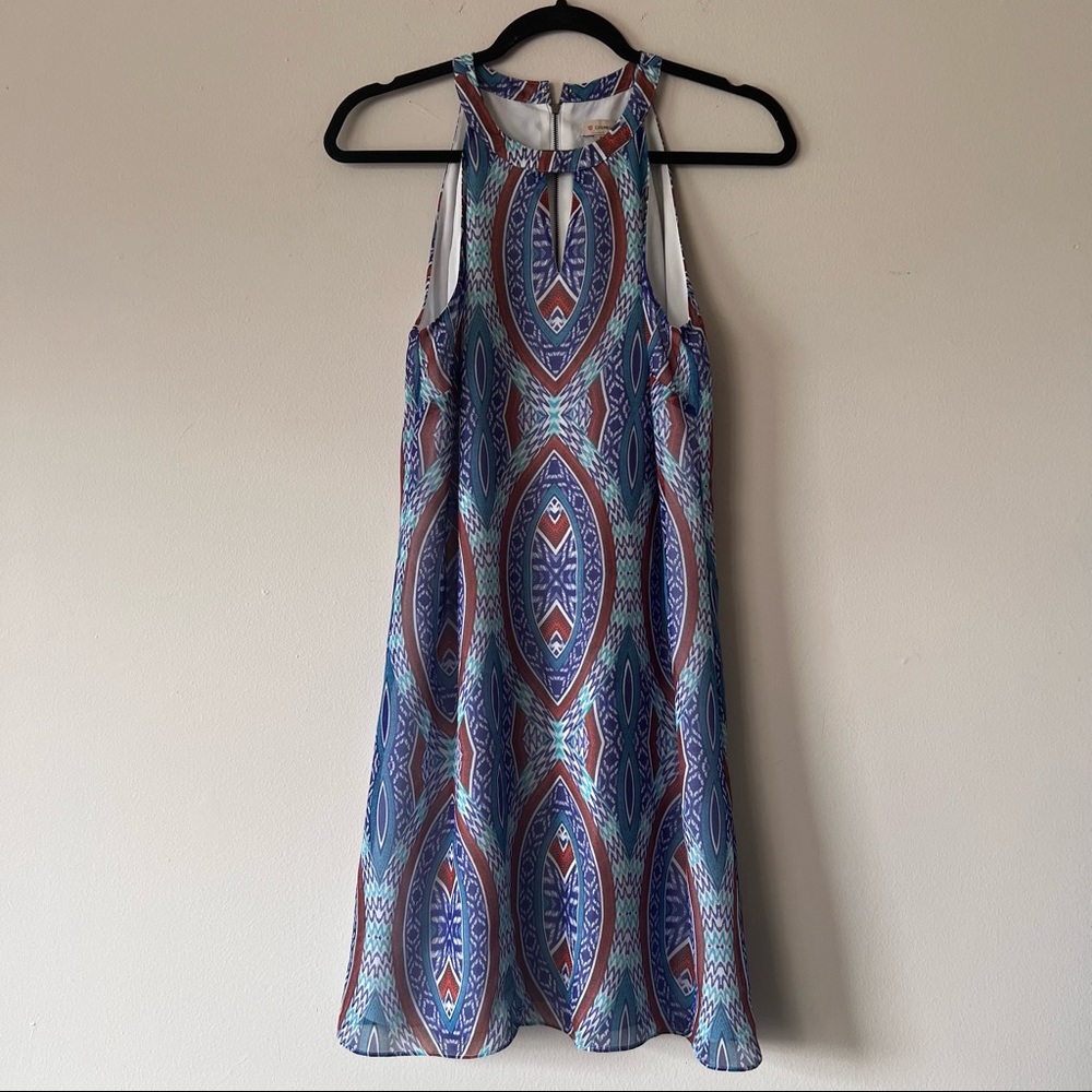 CREMIEUX Sleeveless Sundress sheath blue size 4